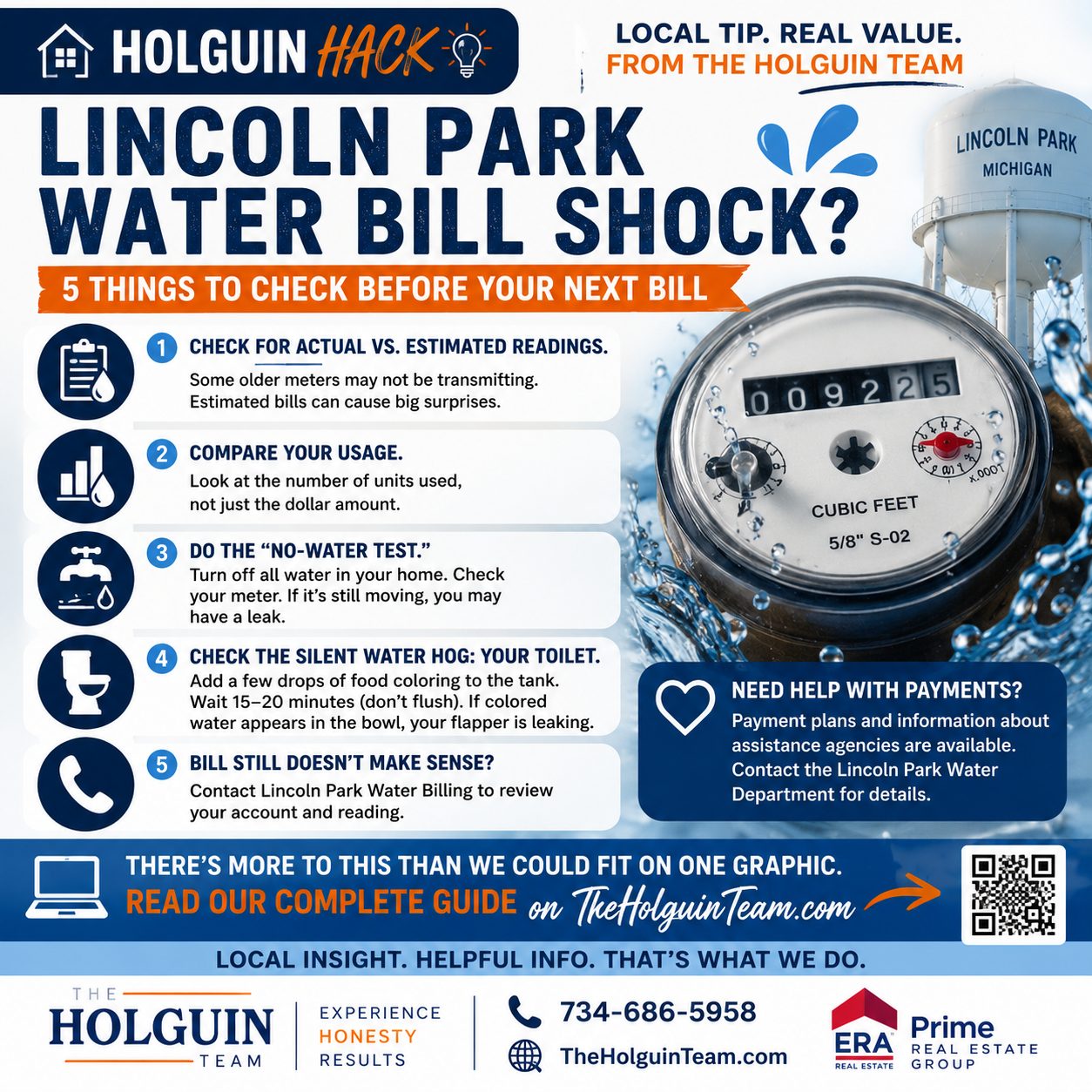 Lincoln Park MI water bill increase homeowner tips from The Holguin Team